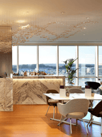 Leaf Modern Metal & Crystal Glass Chandelier