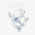 Brush Contemporary Glass Chandelier