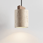 Arvo Minimalist Cylinder Travertine Pendant Lamp