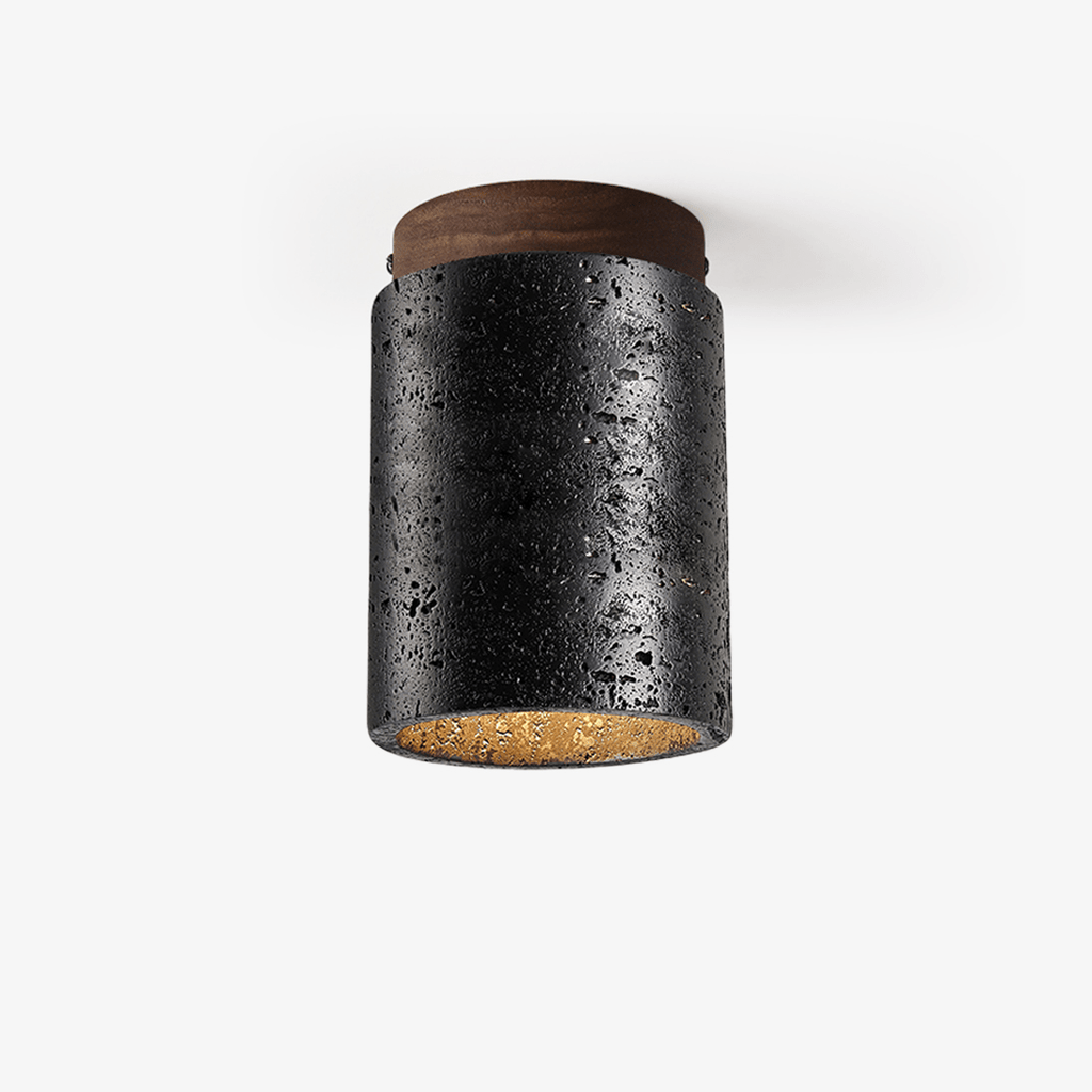 Draven Industrial Travertine Ceiling Light