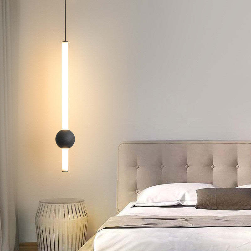 Arisha Minimalist Linear Globe Glass Pendant Light Bedroom
