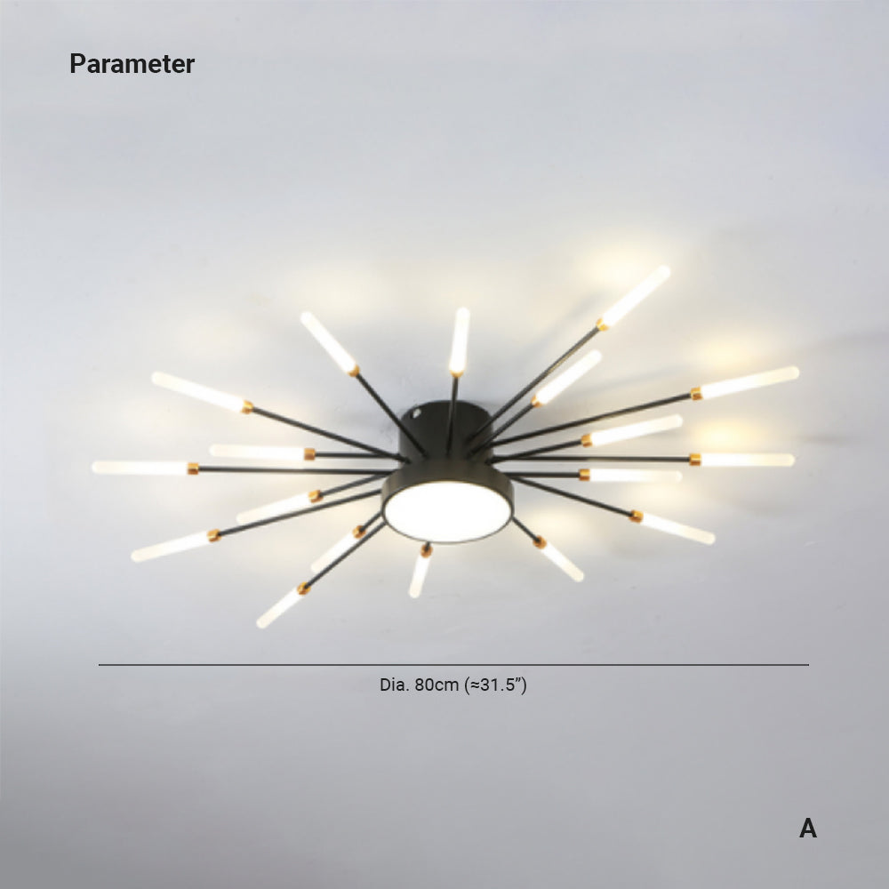Arisha Modern Home Decoration Fireworks LED Ceiling Light - image 7