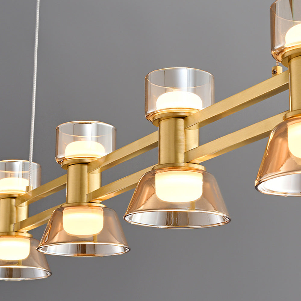 Arisha Modern Linear Linear Pendant Lamp Golden