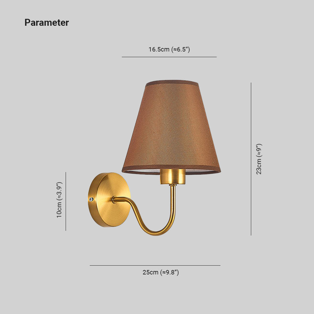 Kristy Nordic Fabric Vanity Wall Lamp Flaxen