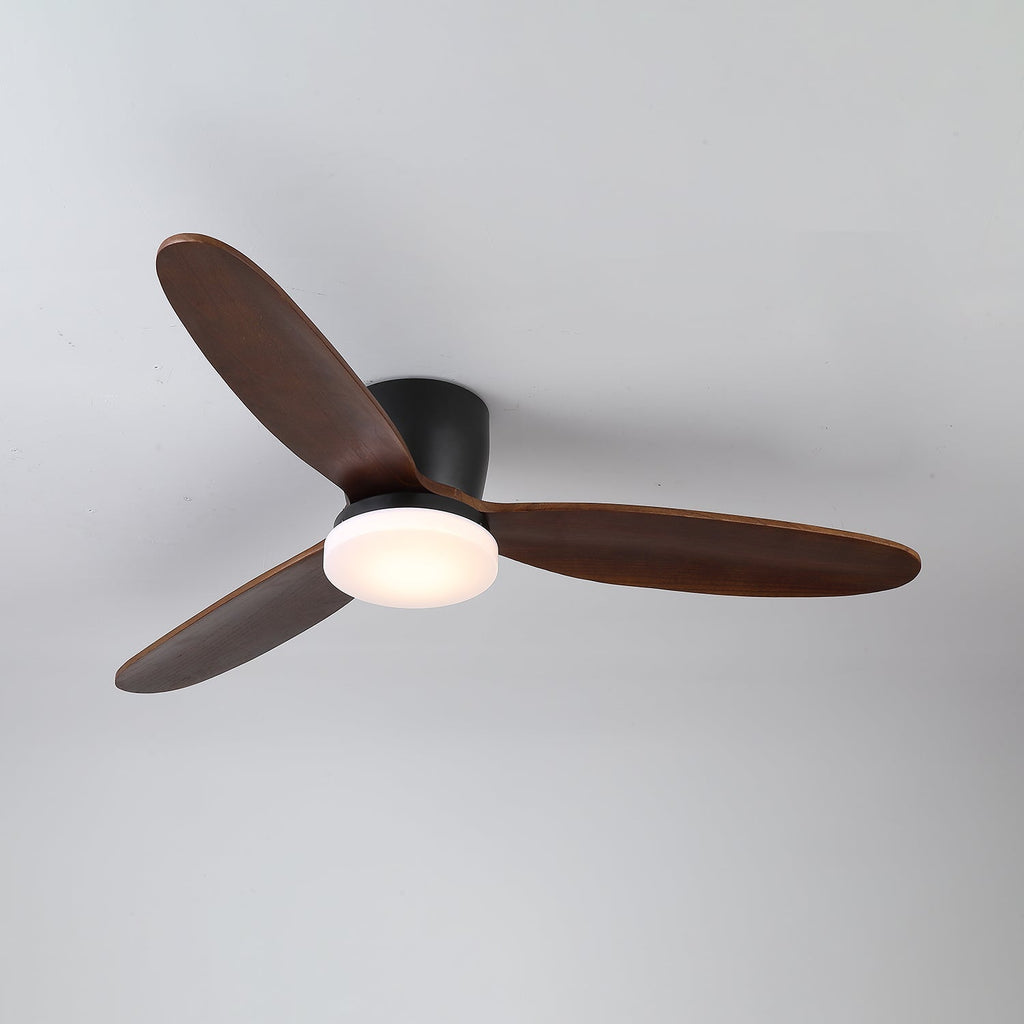Nocturnus Minimalist Wooden Ceiling Fan Light