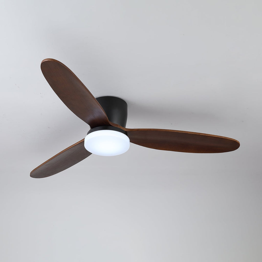 Nocturnus Minimalist Wooden Ceiling Fan Light