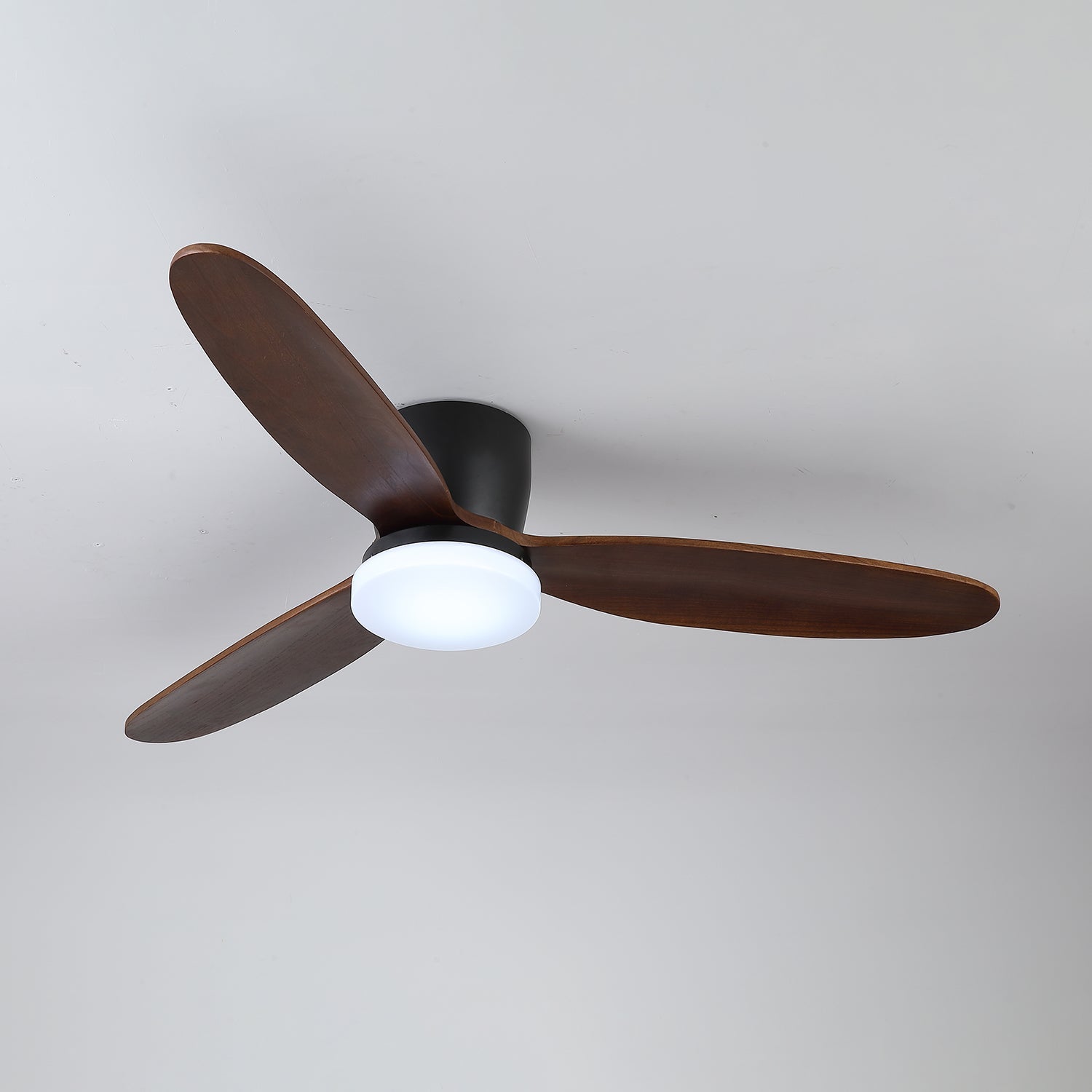 Nocturnus Minimalist Wooden Ceiling Fan Light