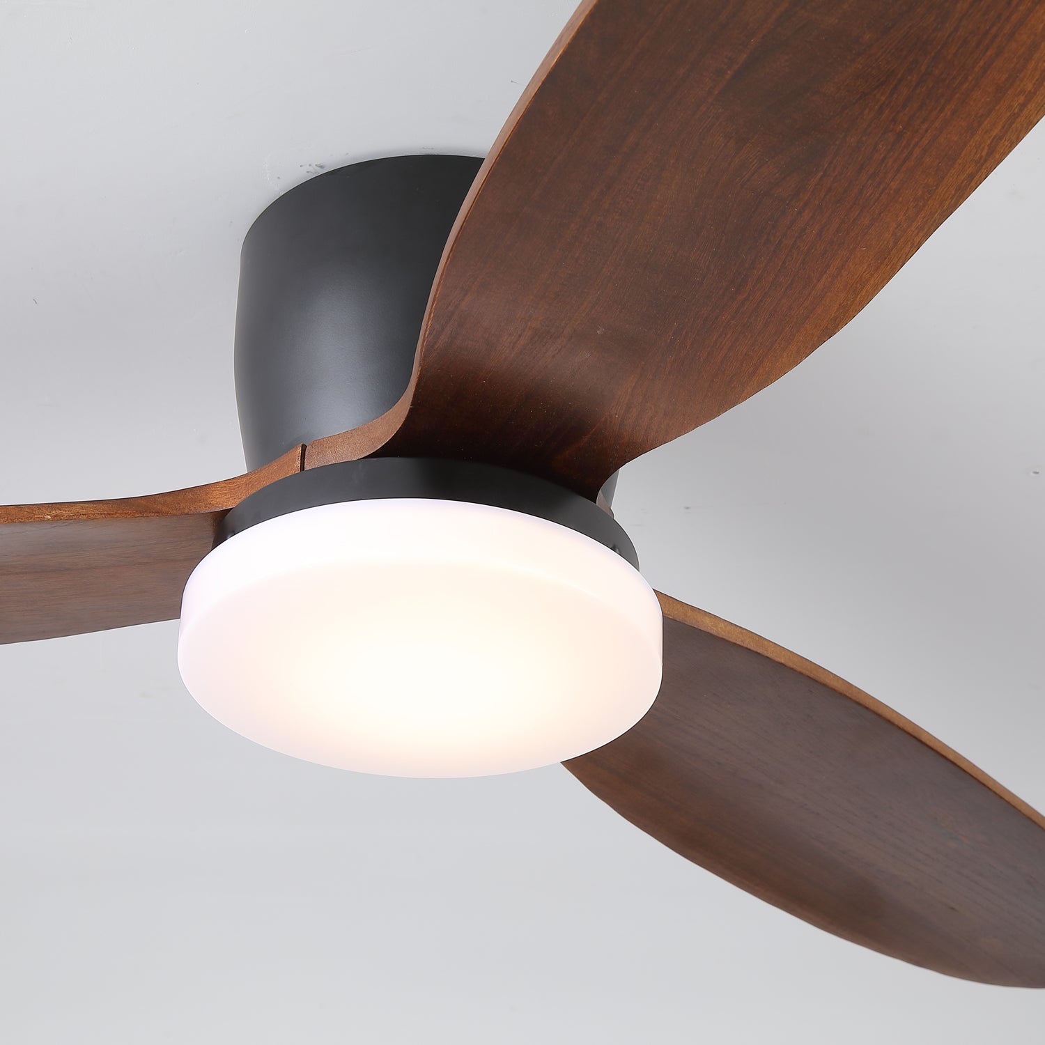 Nocturnus Minimalist Wooden Ceiling Fan Light