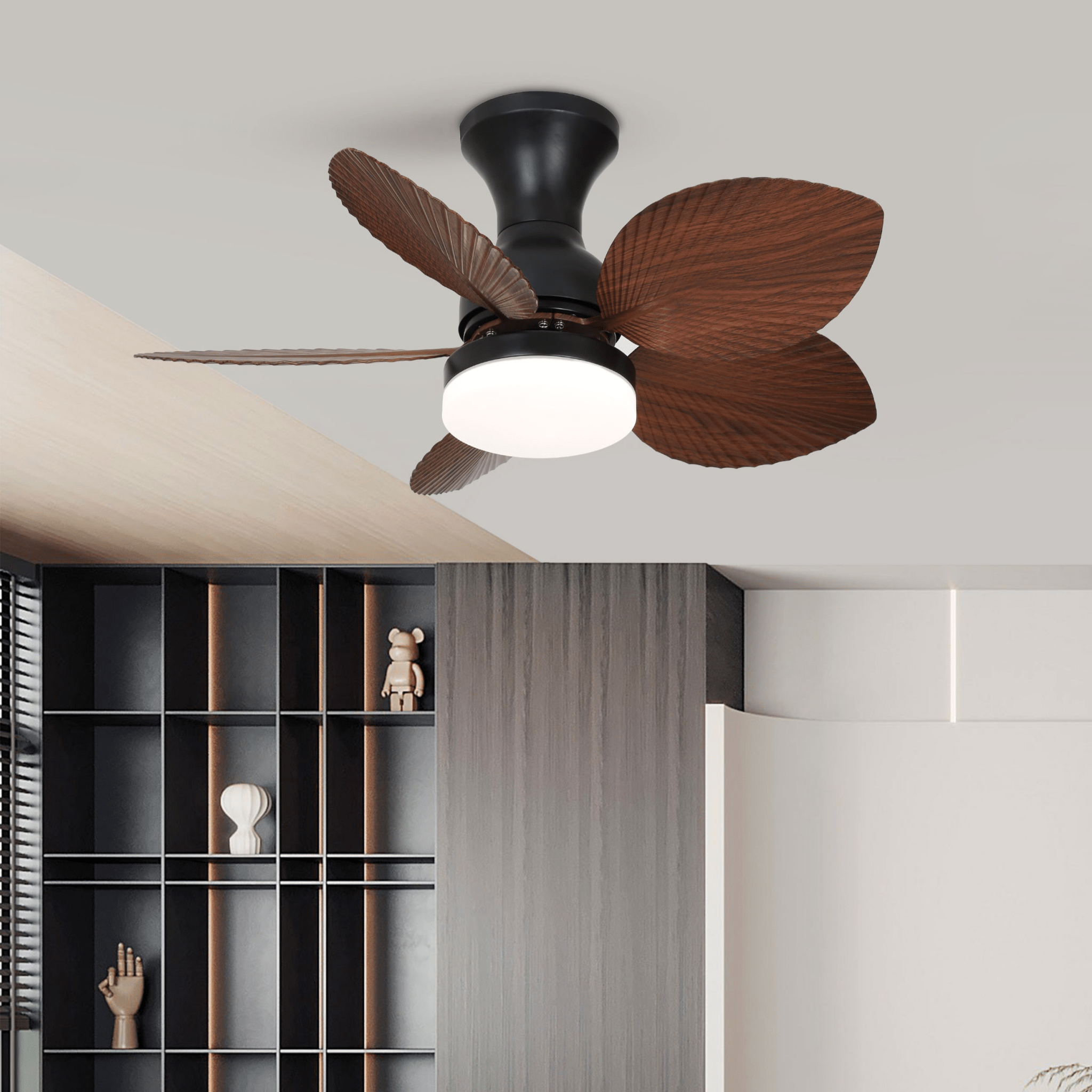 Florence Vintage Wood Ceiling Fan Light
