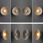 Aria Modern Round Indoor Wall Lamp Wood Bedroom Living Room