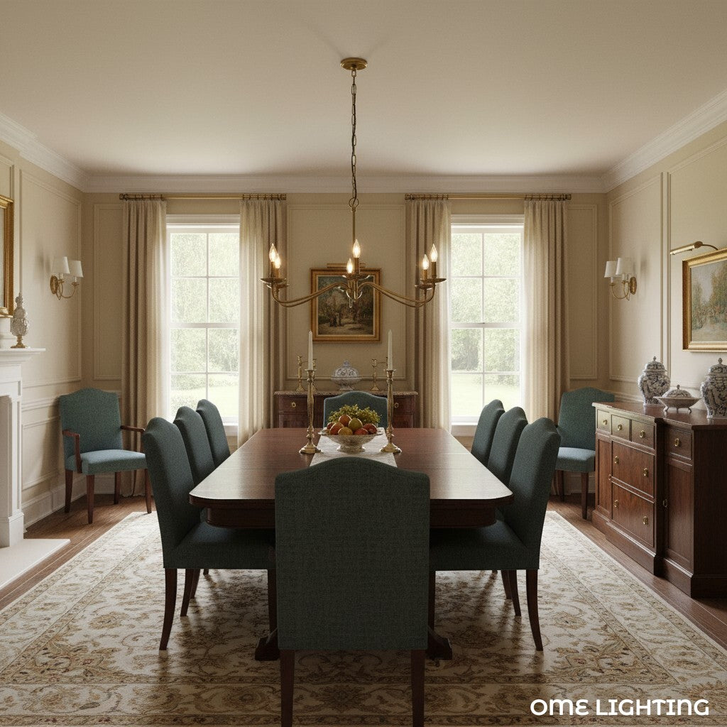 Lodge Minimalist Rustic Iron Candle Chandelier Hallway
