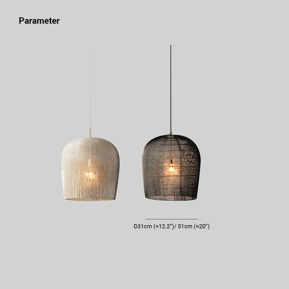 Ritta Wabi Sabi Bird Cage Rattan Pendant Light