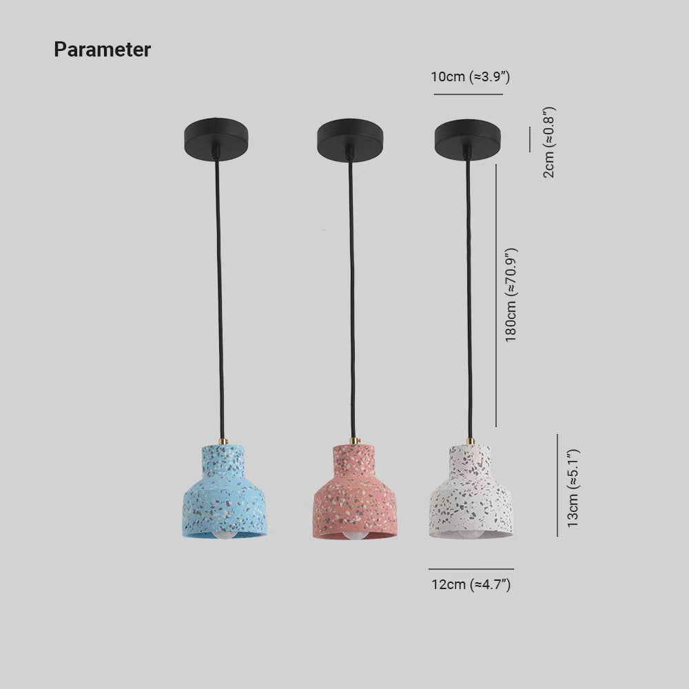 Valentina Pendant Light, Cement, Modern & Industrial, 4 Color