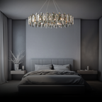 Kristy Crystal Chandelier LED Elliptical Glass Living Room