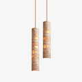 Cylindrical Minimalist Travertine Pendant Light