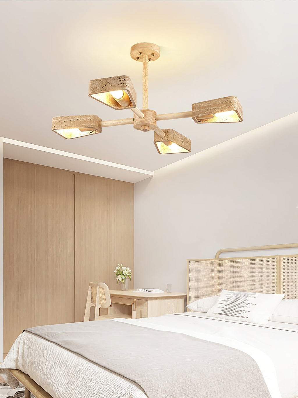 Hedra  Travertone  Geometric  Chandelier