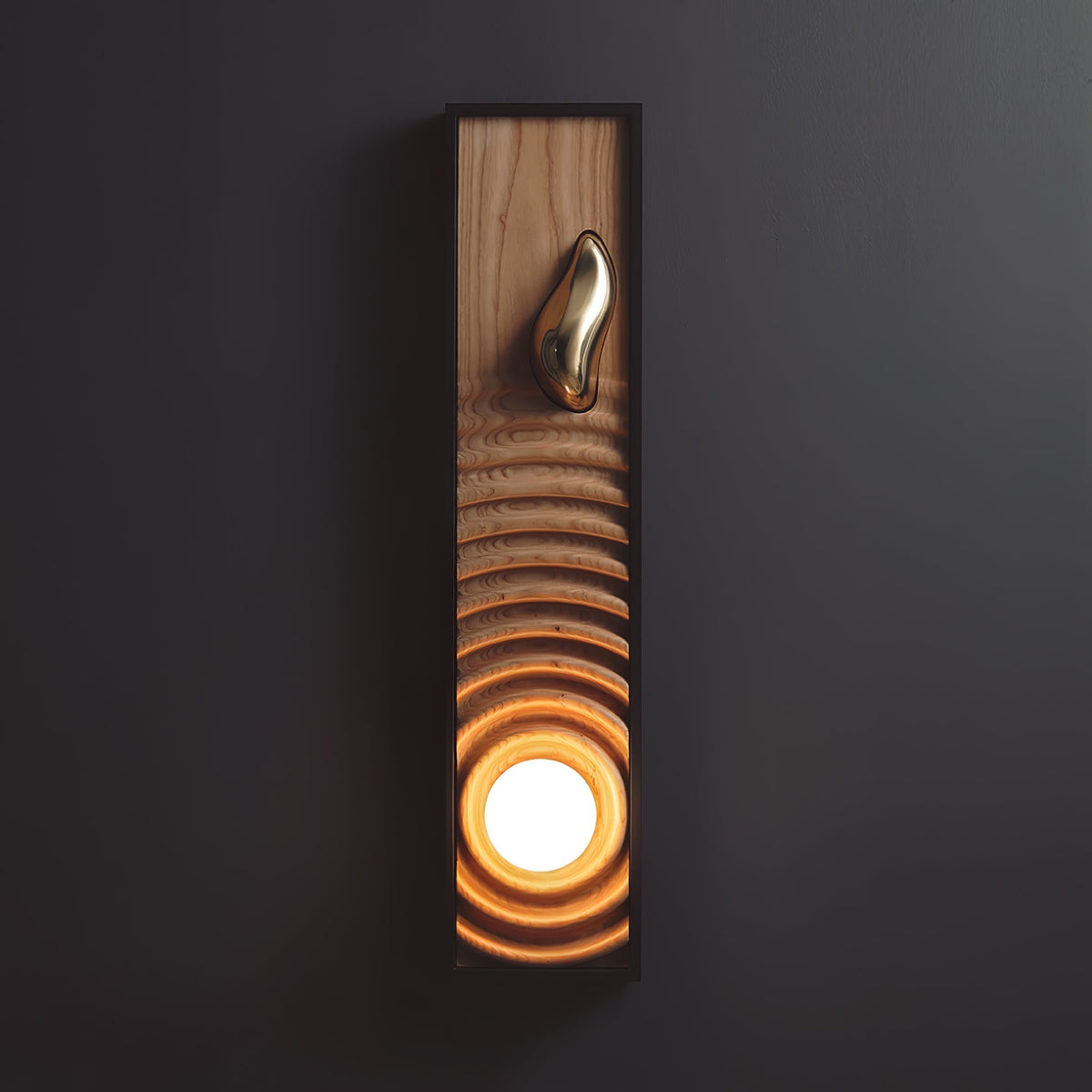 Caleb Vintage Wood Wall Lamp