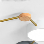 Arisha Modern LED Ceiling Light Acrylic Log Living Room Bedroom White Grey