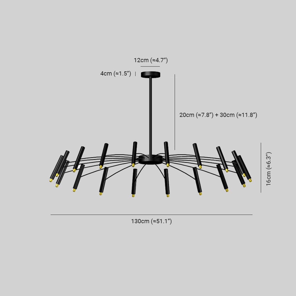 Arisha Modern Blown Linear Chandelier