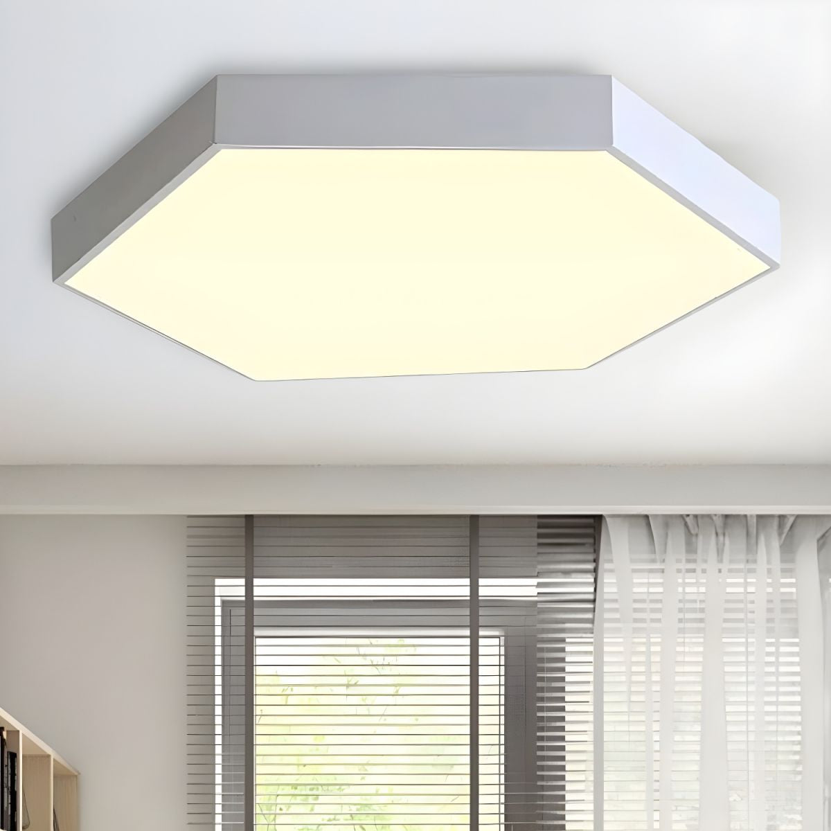 Valentina Modern Hexagon LED Flush Mount Ceiling Light