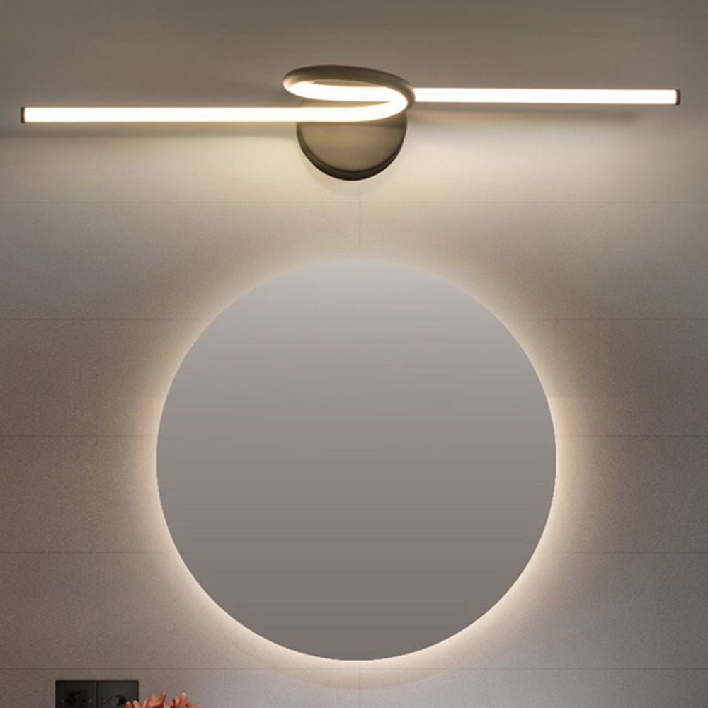 Arisha Foldable curved Vanity Mirror Front Wall Lamp Brass