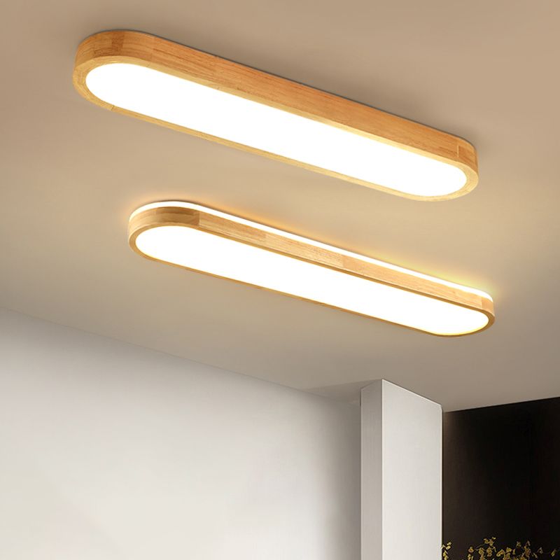 Muto Nordic Minimalist Oval LED Flush Mount Ceiling Light