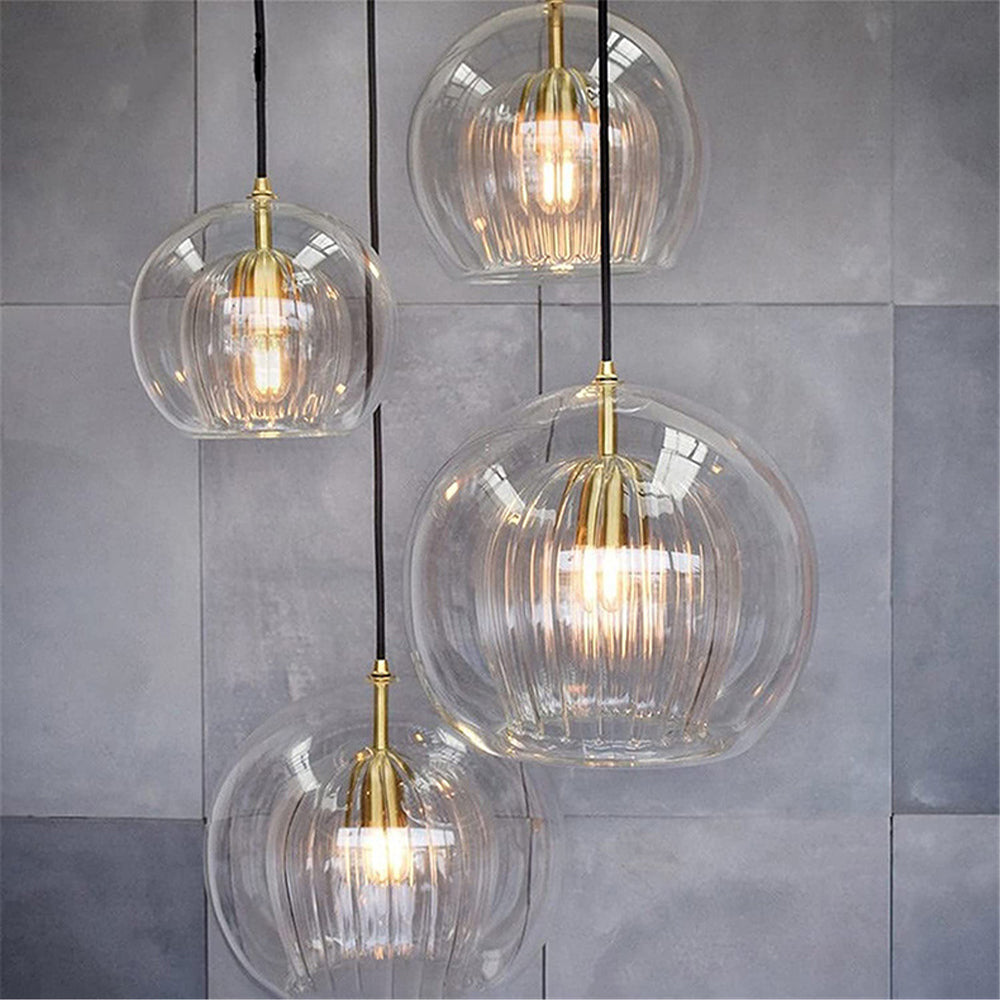 Valentina Nordic Glass Globe Pendant Light Bedroom - Letslighting