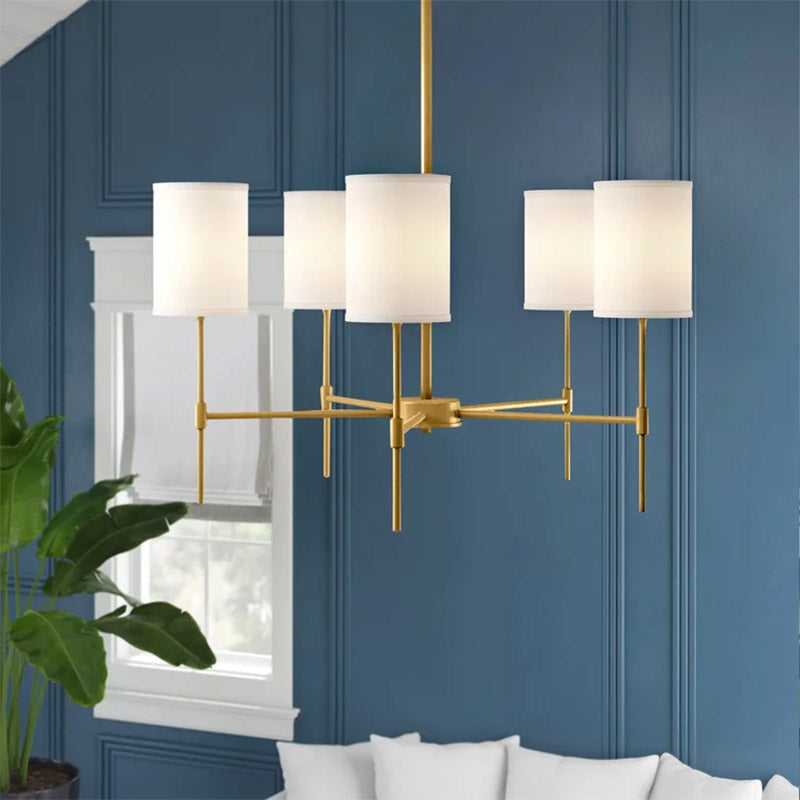 Silva Modern LED Chandelier Fabric Bedroom Living Room