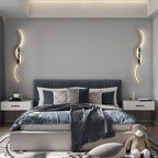 Arisha Modern Linear Wave Bedroom Wall Lamp Living Room