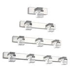 Arisha Modern Square Crystal Vanity Wall Lamp, Bedroom/Bathroom