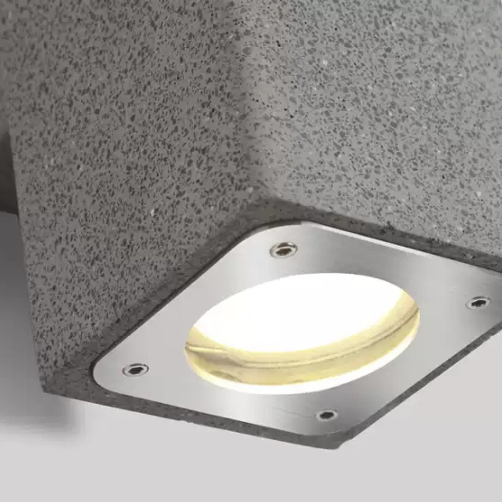 Ray Minimalist Square LED Outdoor Wall Lamp Cement Garden Corridor Balcony