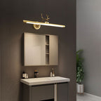 Arisha Modern Staghorn Shaped Vanity Mirror Front Wall Lamp Brass