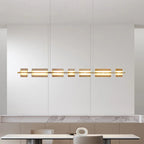 Arisha Modern Nordic Linear Copper Glass Pendant Light Brass