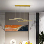 Arisha Minimalist Geometric 3 Light Pendant Light, Dining Room