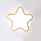 Arisha Moon/Cloud/Star Shape Flush Mount Ceiling Light, Wood & Arcylic