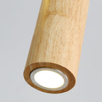 Muto Cylindrical Wood Pendant Light for Bedroom Kitchen Island