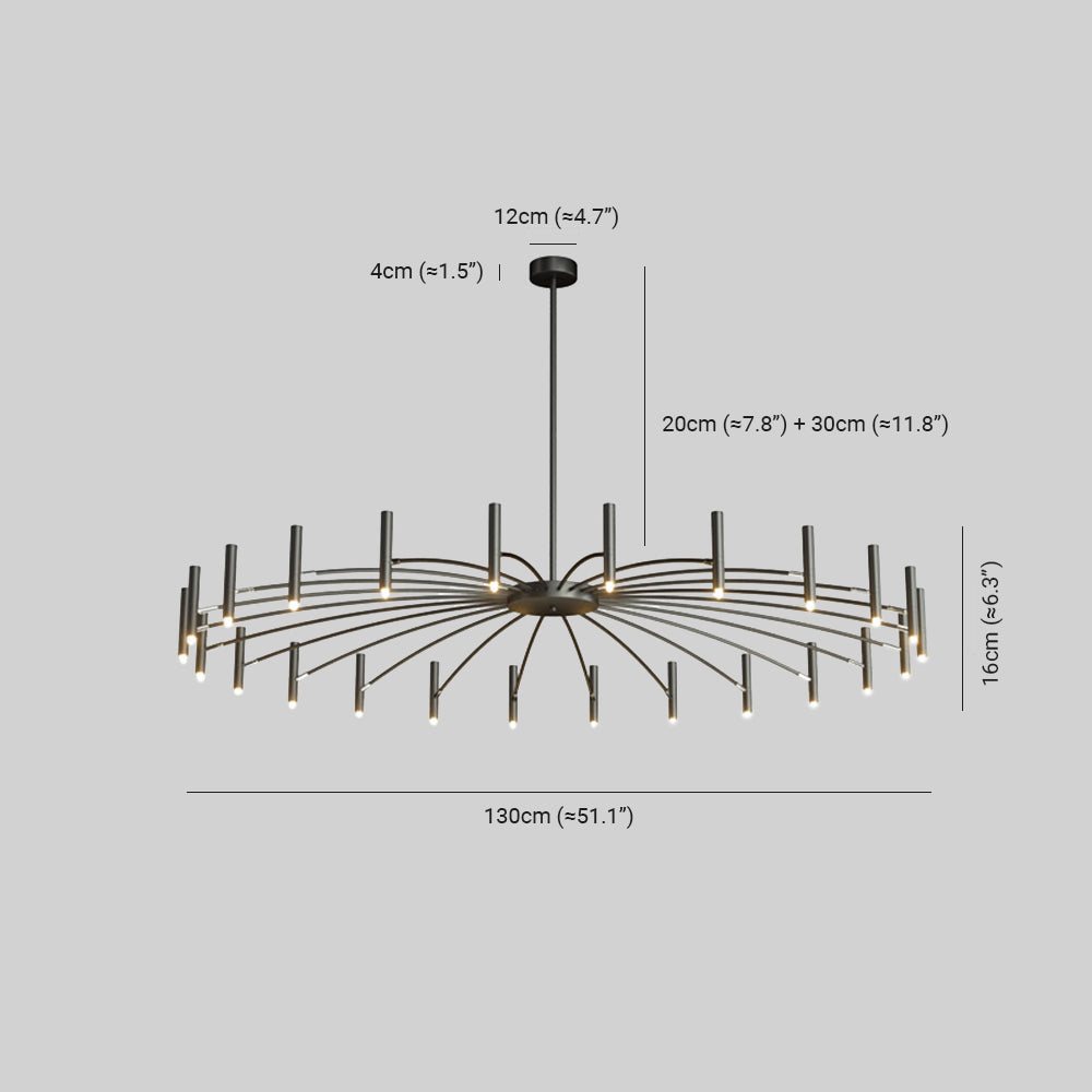 Arisha Modern Blown Linear Chandelier