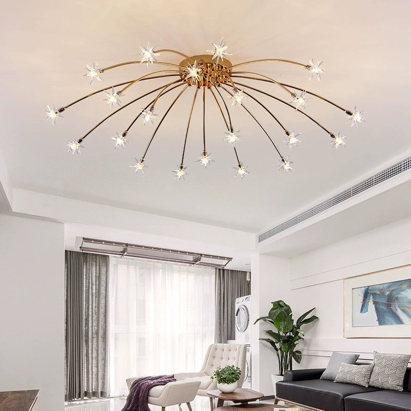 Arisha Art Deco Starry Glass Flush Mount Ceiling Light - image 11