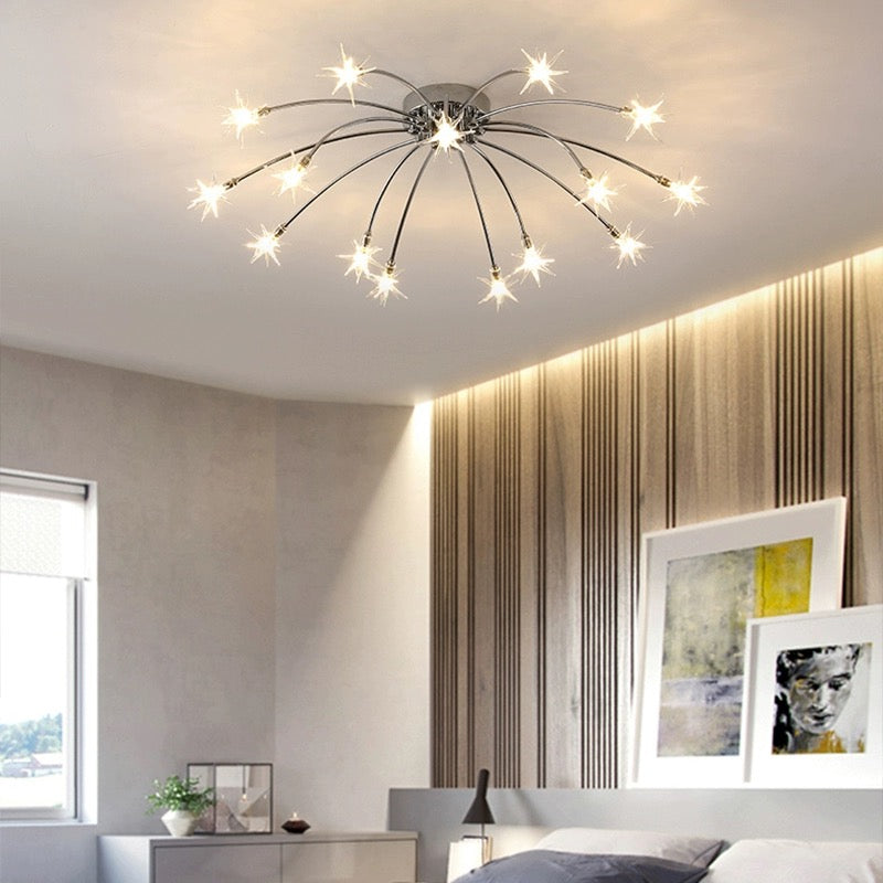Arisha Art Deco Starry Glass Flush Mount Ceiling Light - image 9