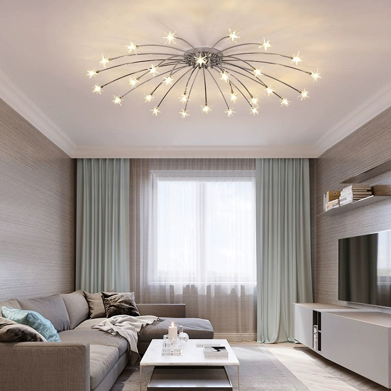 Arisha Art Deco Starry Glass Flush Mount Ceiling Light - image 2
