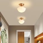 Arisha Retro Flush Mount Brass Ceiling Light