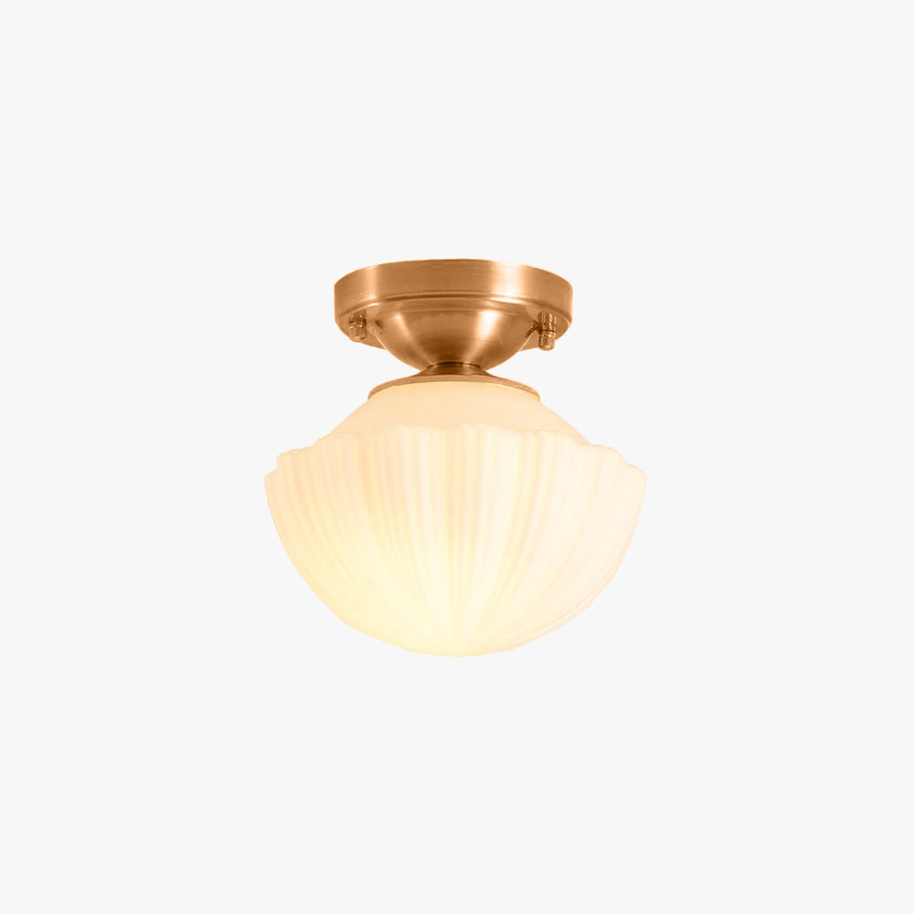 Arisha Retro Flush Mount Brass Ceiling Light