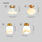 Arisha Retro Flush Mount Brass Ceiling Light