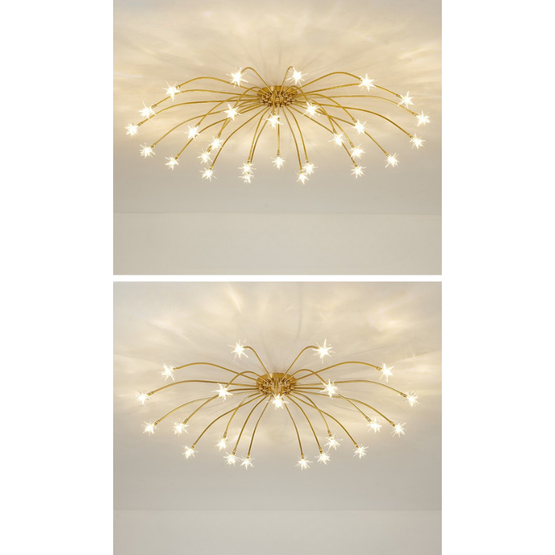 Arisha Art Deco Starry Glass Flush Mount Ceiling Light - image 31