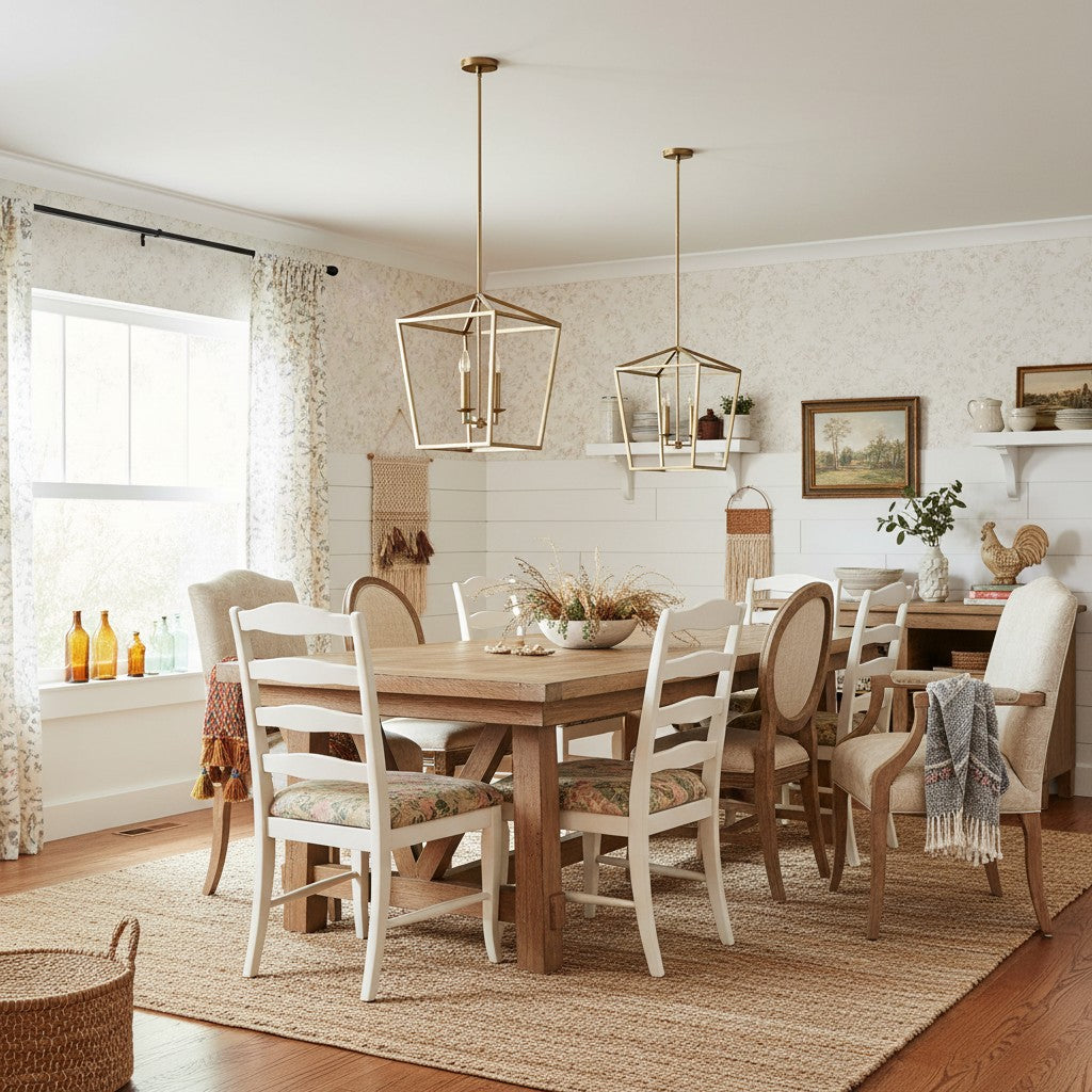 Lodge Lantern Brass Pendant Light