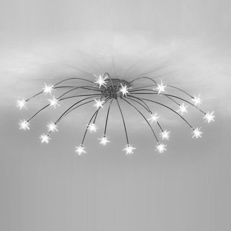 Arisha Art Deco Starry Glass Flush Mount Ceiling Light - Letslighting