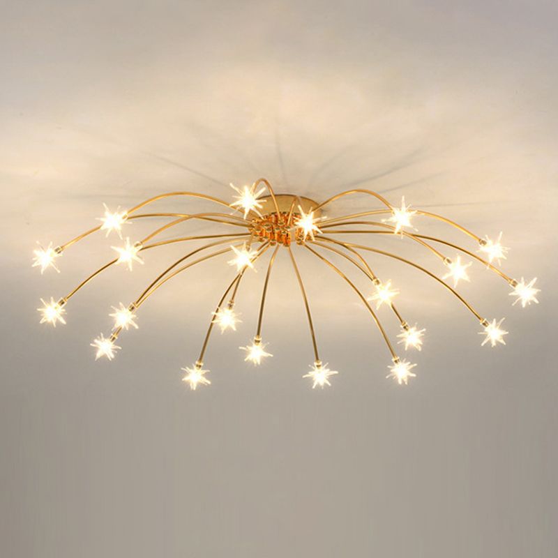 Arisha Art Deco Starry Glass Flush Mount Ceiling Light - Letslighting