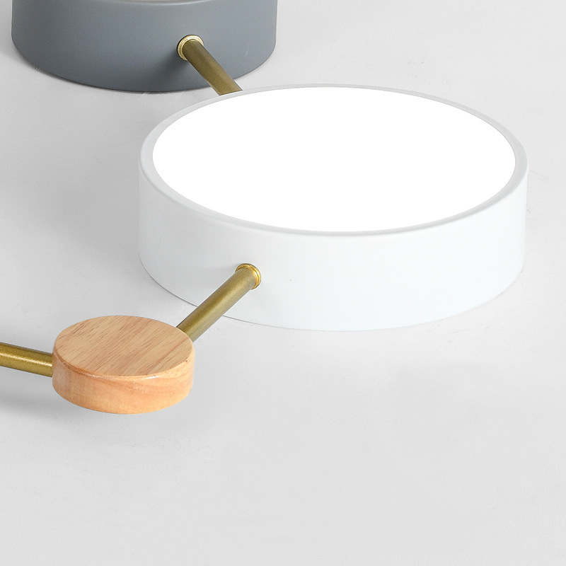 Arisha Modern LED Ceiling Light Acrylic Log Living Room Bedroom White Grey