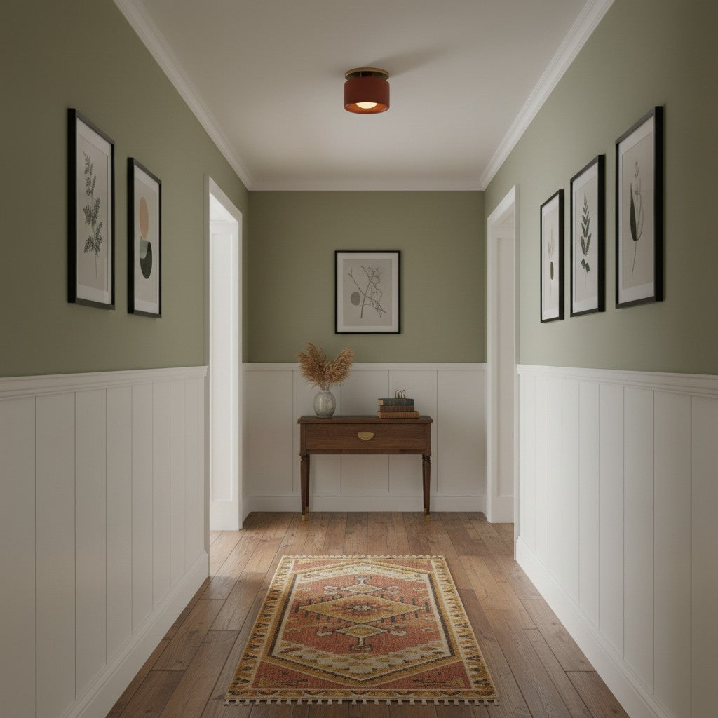 Kiln Porcelain Drum Ceiling Light