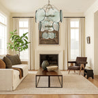 Aurora Chandelier Rovigo Recycled Glass Disc Modern Flowing